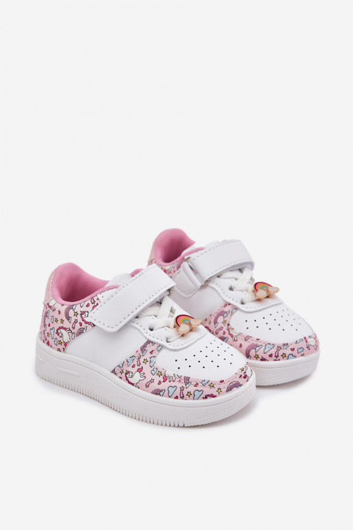 Kindersneakers sportschoenen Eenhoorns roze Thalia