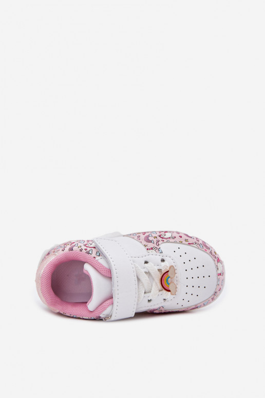 Kindersneakers sportschoenen Eenhoorns roze Thalia