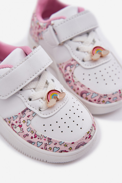Kindersneakers sportschoenen Eenhoorns roze Thalia
