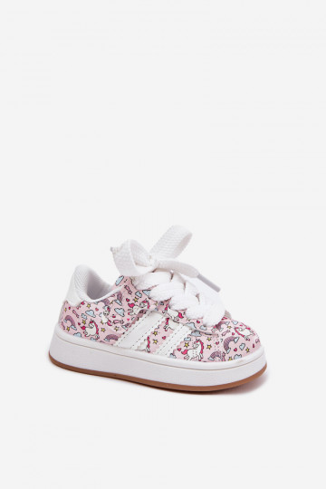 Kindersport schoenen met eenhoorn thema, roze "Ilana" 2