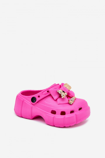 Slippers Kinderen Kinderen LichtgeInicht pantoffels met linten I Ozdobami roze Selvana