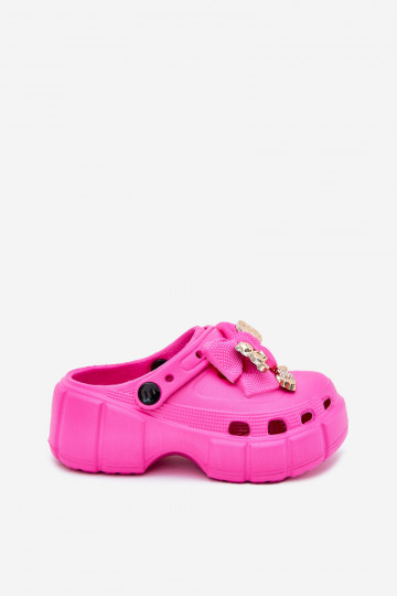 Slippers Kinderen Kinderen LichtgeInicht pantoffels met linten I Ozdobami roze Selvana 2