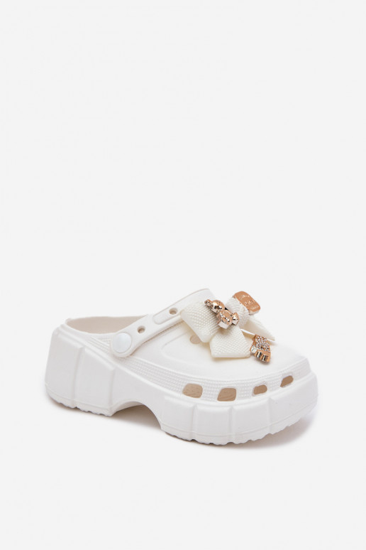 Slippers Kinderen Kinderen LichtgeInicht pantoffels met linten I Ozdobami Initte kleur Selvana Slippers Kinderen Kinderen LichtgeInicht pantoffels met linten I Ozdobami Initte kleur Selvana