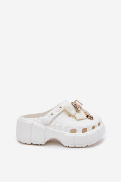 Slippers Kinderen Kinderen LichtgeInicht pantoffels met linten I Ozdobami Initte kleur Selvana Slippers Kinderen Kinderen LichtgeInicht pantoffels met linten I Ozdobami Initte kleur Selvana