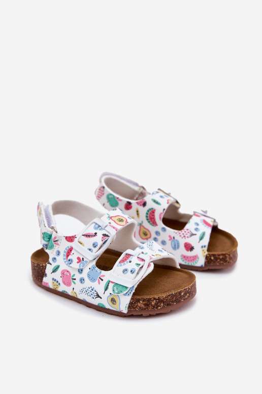 Kindersandalen Op een kurkzool met gespen OInoce Initte kleur Thessa Kindersandalen Op een kurkzool met gespen OInoce Initte kleur Thessa