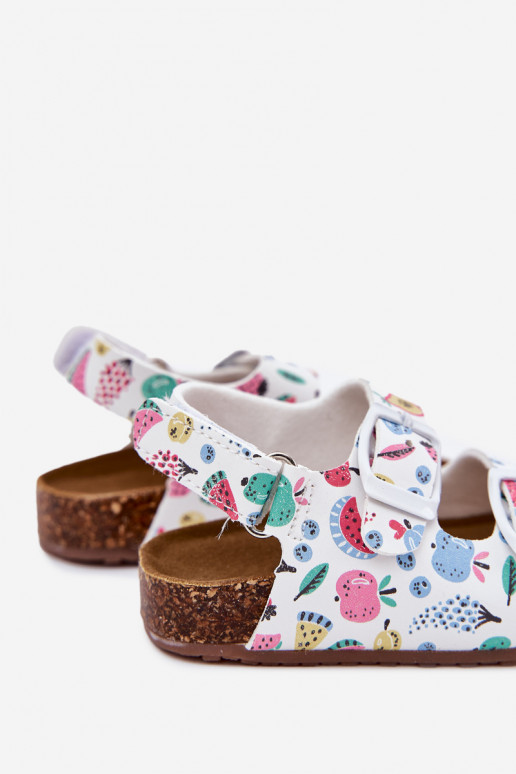 Kindersandalen Op een kurkzool met gespen OInoce Initte kleur Thessa Kindersandalen Op een kurkzool met gespen OInoce Initte kleur Thessa