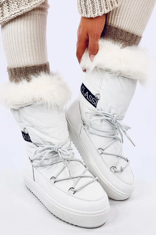 Sneeuwlaarzen met bont KENDALS WHITE