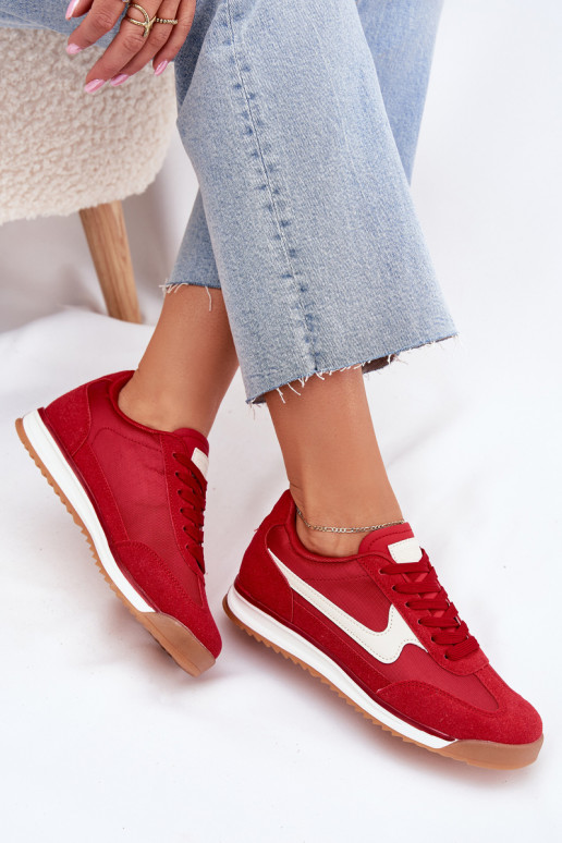 sportschoenen Sneakers model schoenen Dames rood Zerina