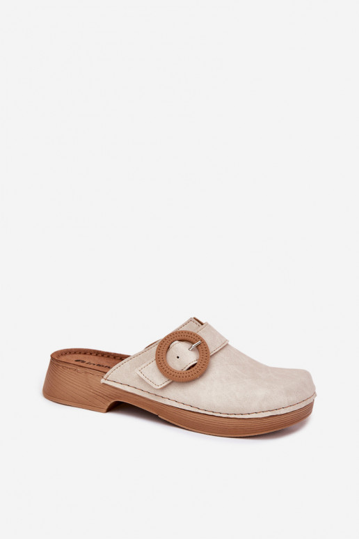 Slippers Klompen Dames met gespen Inblu TF000001 beige Slippers Klompen Dames met gespen Inblu TF000001 beige