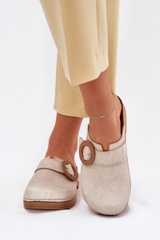 Slippers Klompen Dames met gespen Inblu TF000001 beige Slippers Klompen Dames met gespen Inblu TF000001 beige