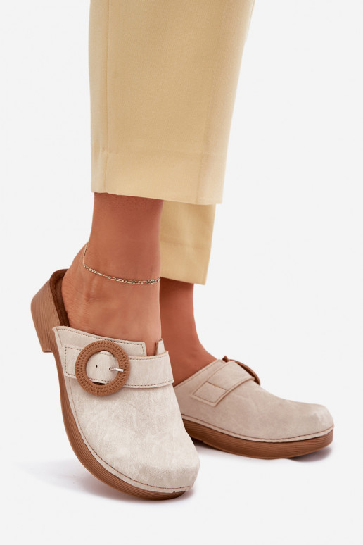 Slippers Klompen Dames met gespen Inblu TF000001 beige Slippers Klompen Dames met gespen Inblu TF000001 beige