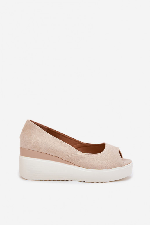 Dames sandalen Op de INig Z van eco-suèdeu ivoor Velira