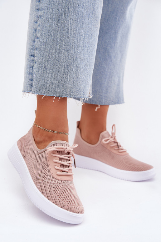 materiaal Persistent model sportschoenen met platform Dames roze Kalyra