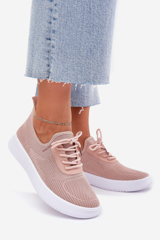 materiaal Persistent model sportschoenen met platform Dames roze Kalyra