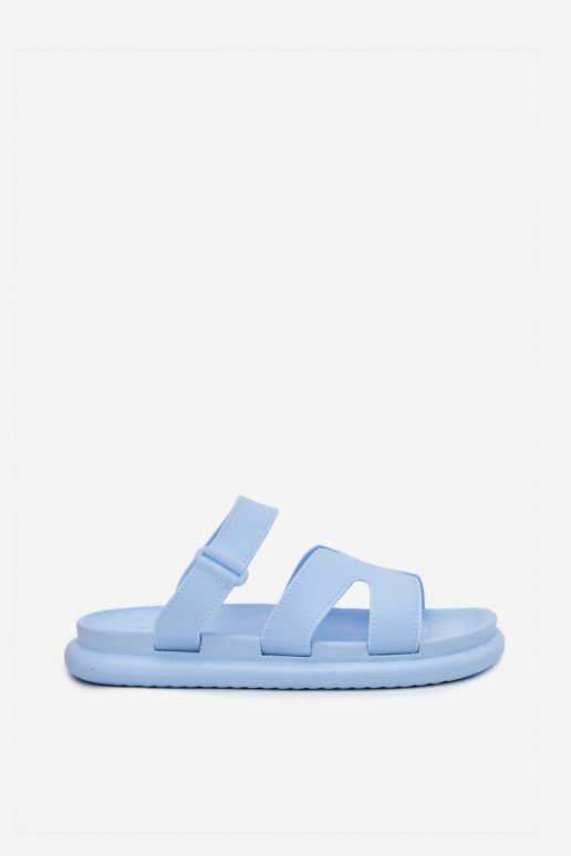 Rubber Damespantoffels met riemen blauIn Tavirae