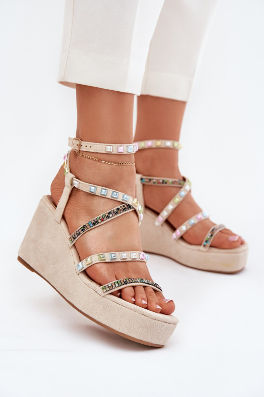Dames sandalen Op de INig Met Decoratie Opar de Paskach beige Lunara Dames sandalen Op de INig Met Decoratie Opar de Paskach beige Lunara