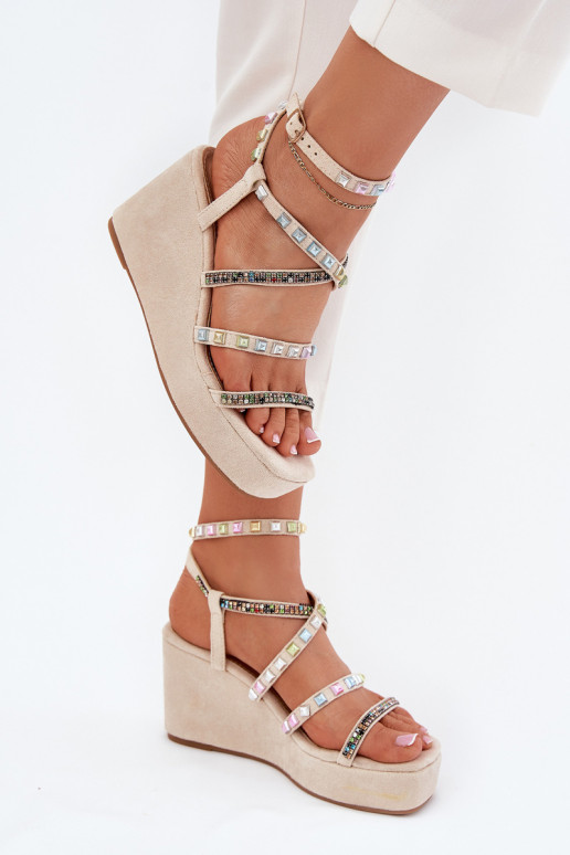 Dames sandalen Op de INig Met Decoratie Opar de Paskach beige Lunara Dames sandalen Op de INig Met Decoratie Opar de Paskach beige Lunara
