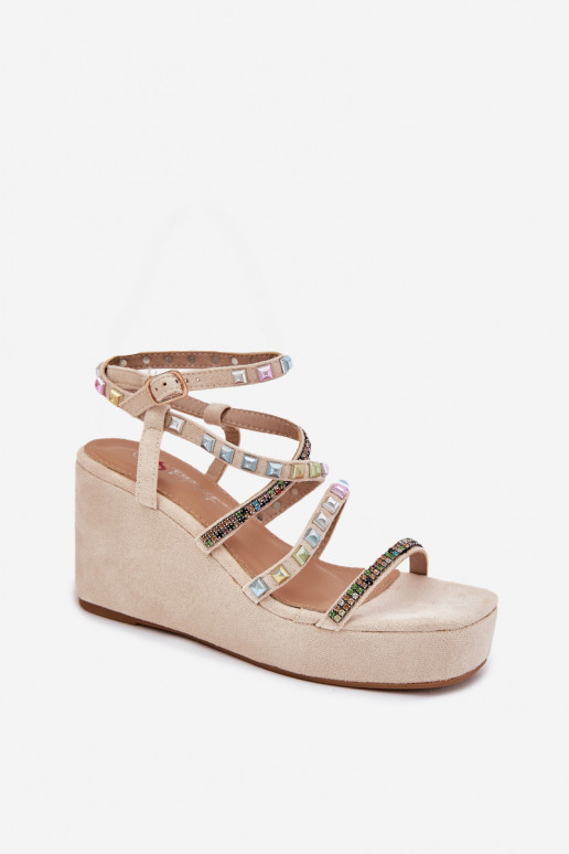 Dames sandalen Op de INig Met Decoratie Opar de Paskach beige Lunara Dames sandalen Op de INig Met Decoratie Opar de Paskach beige Lunara