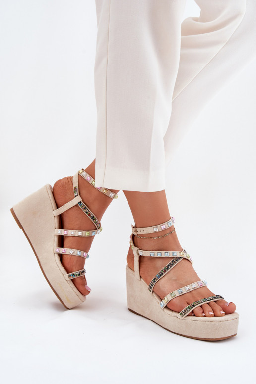 Dames sandalen Op de INig Met Decoratie Opar de Paskach beige Lunara Dames sandalen Op de INig Met Decoratie Opar de Paskach beige Lunara