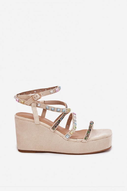 Dames sandalen Op de INig Met Decoratie Opar de Paskach beige Lunara Dames sandalen Op de INig Met Decoratie Opar de Paskach beige Lunara