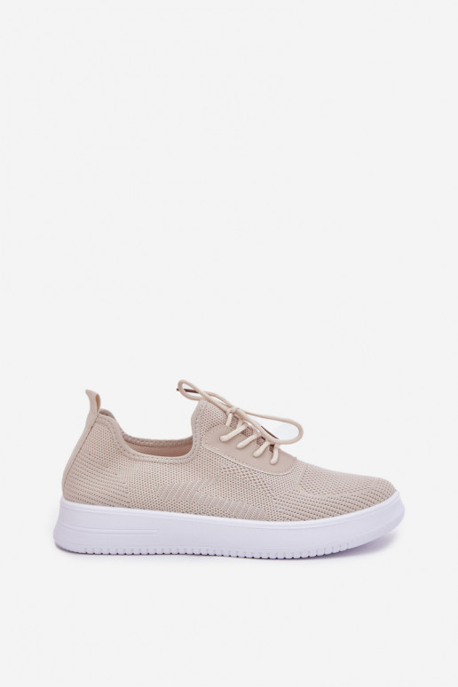 materiaal Persistent model sportschoenen met platform Dames beige Kalyra