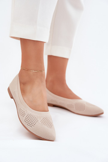 Ballerinas van stof Dames beige Zelira