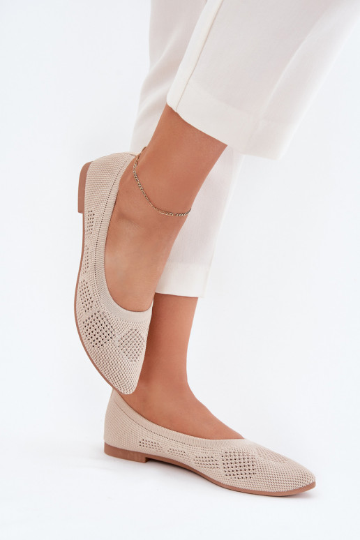 Ballerinas van stof Dames beige Zelira