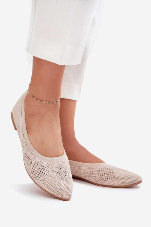 Ballerinas van stof Dames beige Zelira