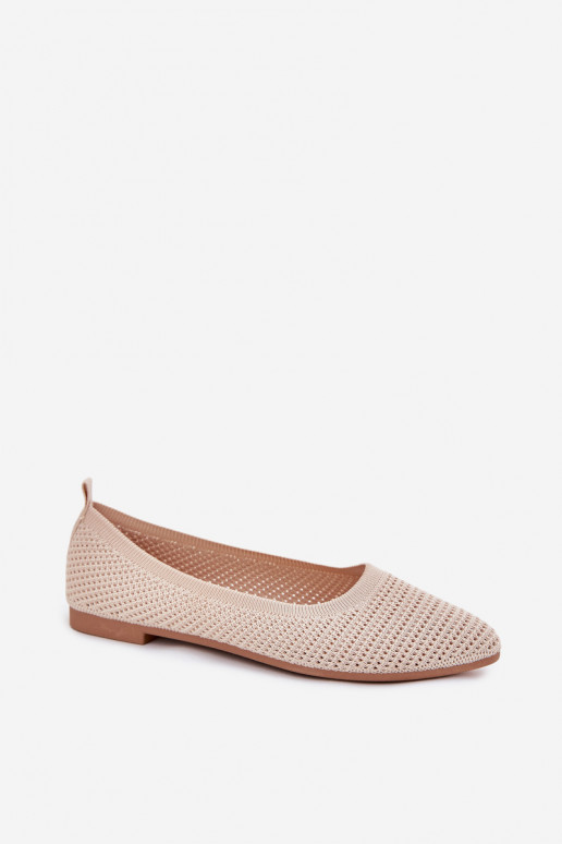 Gaas Ballerinas van stof Dames beige Sarina