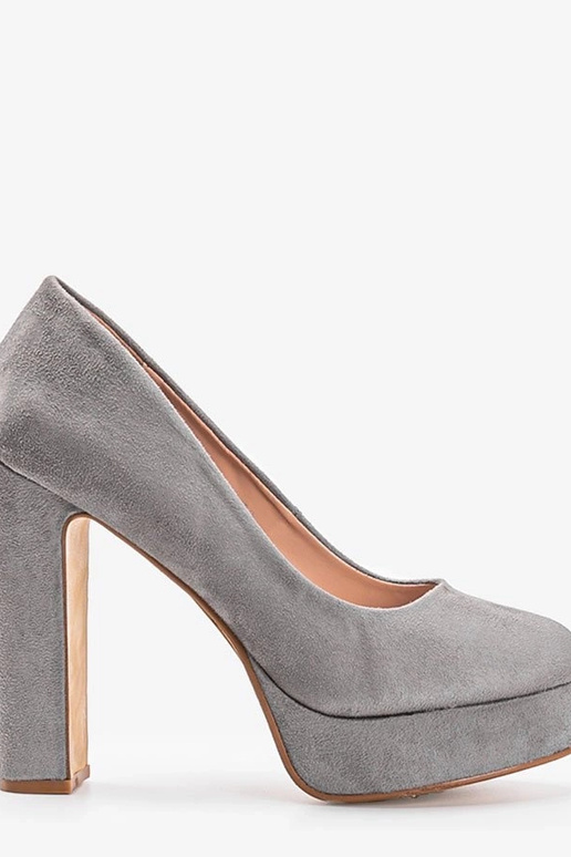 Grijze hoge hakken met platform, „Aisha"