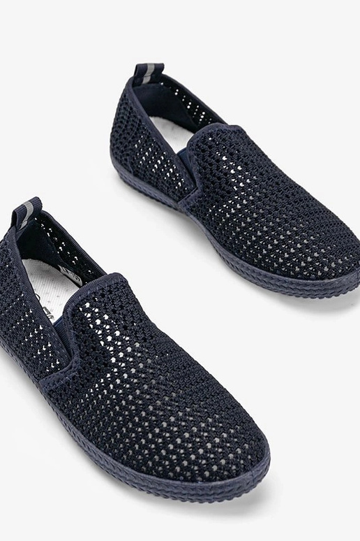 Donkerblauwe open schoenen, „Mallory"