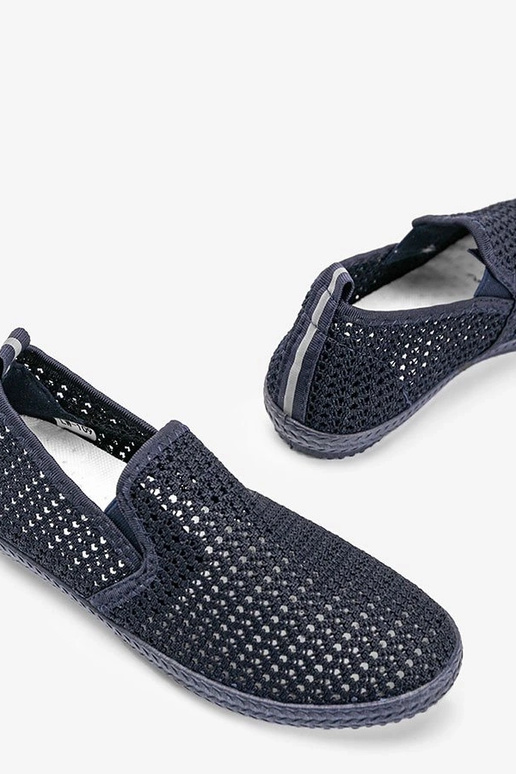 Donkerblauwe open schoenen, „Mallory"