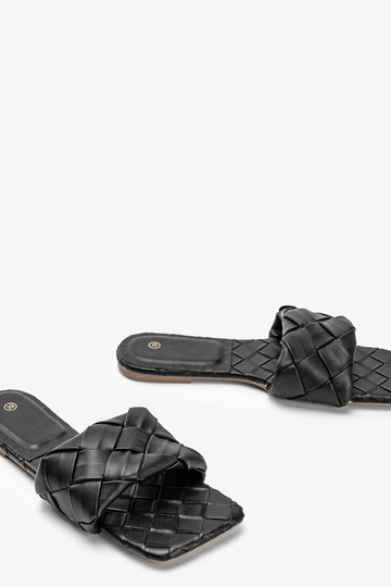 Zwarte gevlochten sandalen,...