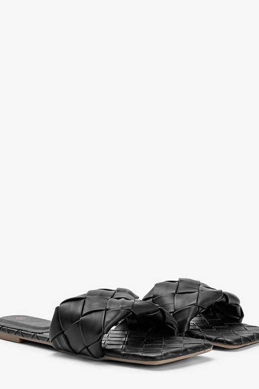 Zwarte gevlochten sandalen, „Chimmie"