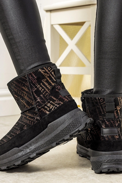 Crescent snestøvler i sort og guld... Crescent snestøvler i sort og guld...