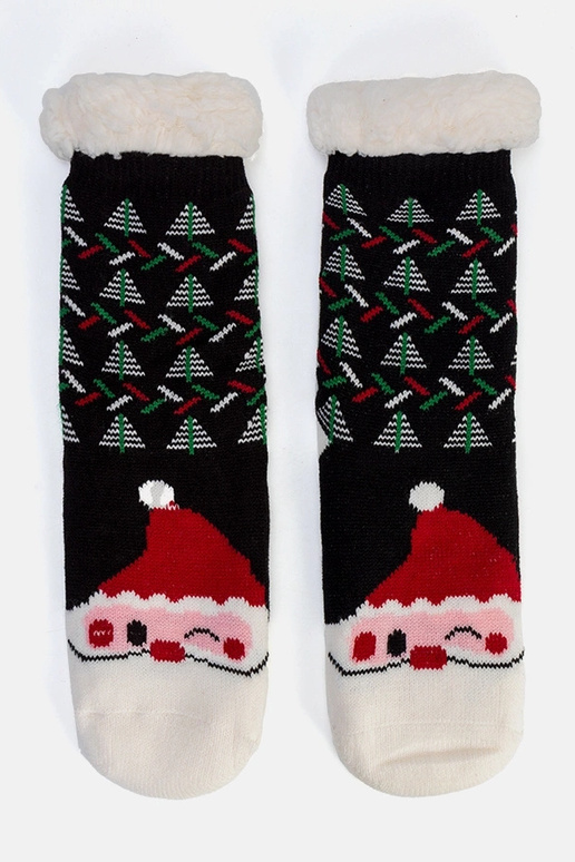 Sorte isolerede sokker med julemand Lima Sorte isolerede sokker med julemand Lima