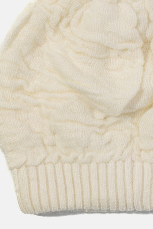 Isis Ecru kasket til kvinder med pompom Isis Ecru kasket til kvinder med pompom