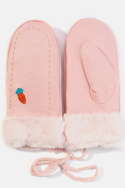 Gulerodslyserøde børnehandsker