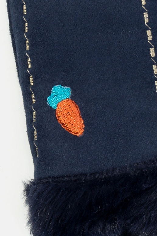 Marineblå gulerods handsker til børn