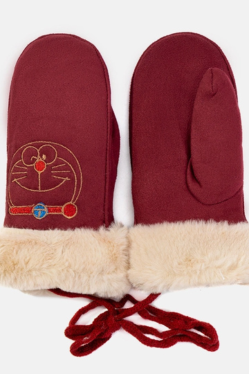 Burgundy Kitty børnehandsker