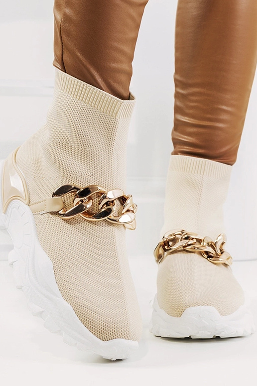 Beige hoge sportschoenen, „Hurtado"