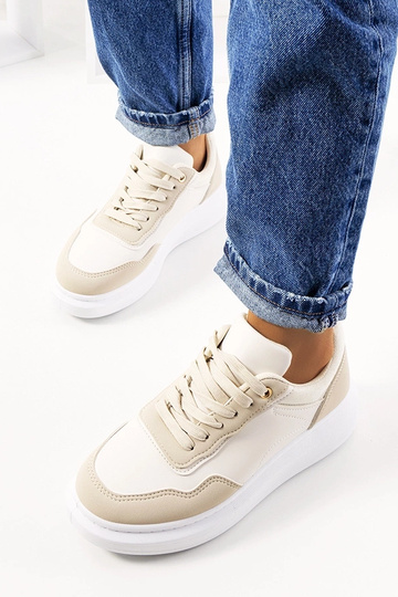 Beige Selma sneakers til kvinder