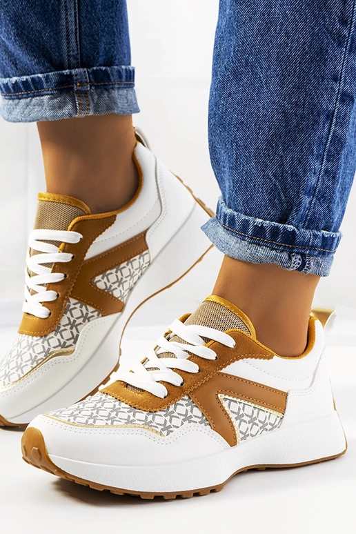 Witte dames sportschoenen, „Isham"