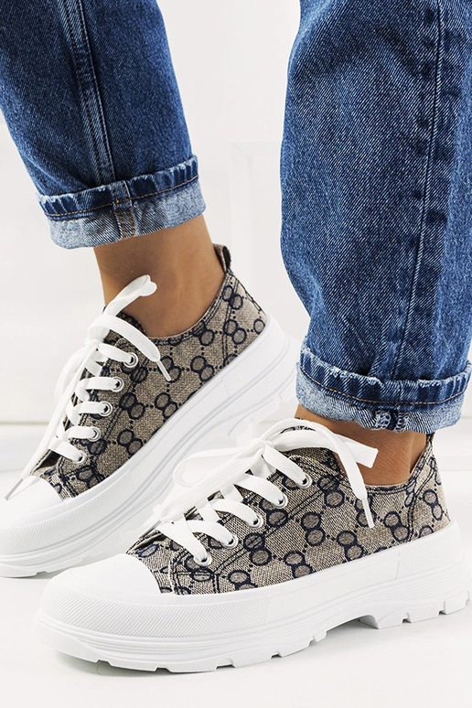 Blauw-beige schoenen, „Waters"