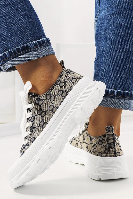 Blauw-beige schoenen, „Waters"