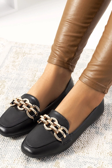 Sorte Tillison Chain Loafers