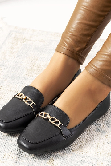 Sorte Mildere Square Toe Loafers