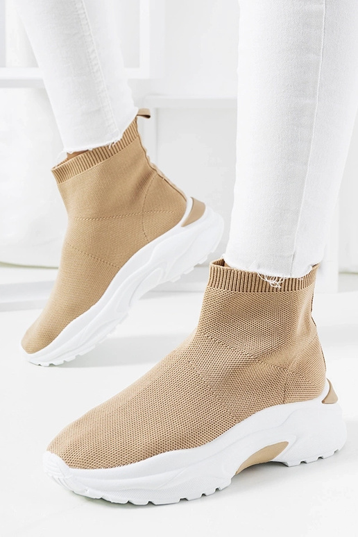 Bruine hoge sportschoenen, „Melissa"