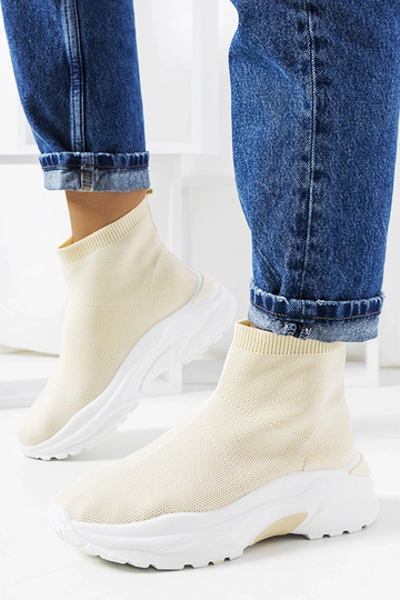 Beige hoge sportschoenen, „Melissa"
