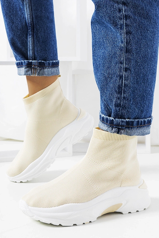 Beige hoge sportschoenen, „Melissa"